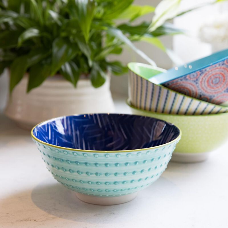 MK Bowl 15.5cm Leafy Indigo