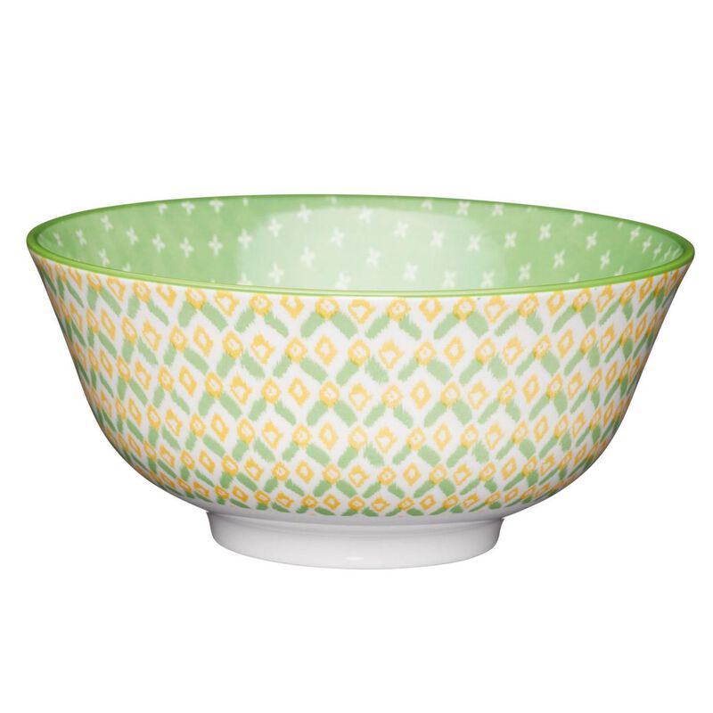 MK Bowl 15.5cm Green Geometric