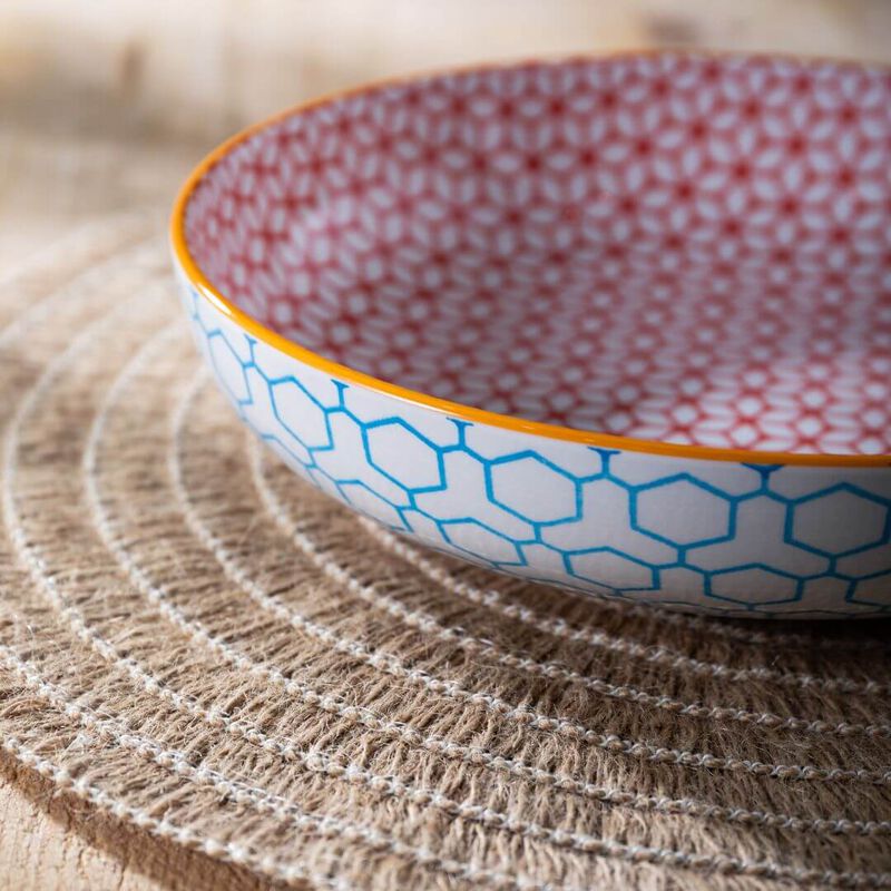 MK Coupe Bowl 21cm Geometric Blue