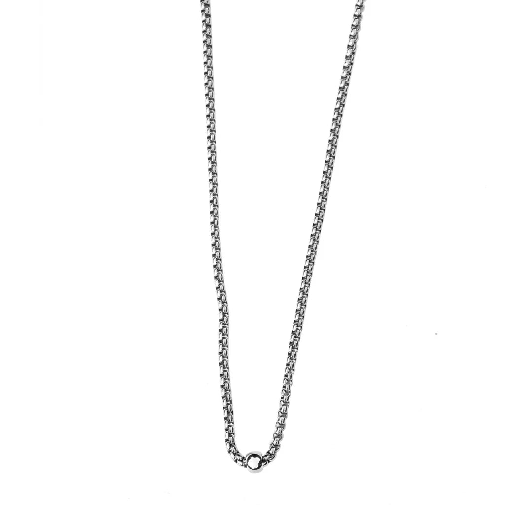 Steel me Silver Stainless Box Chain 85cm