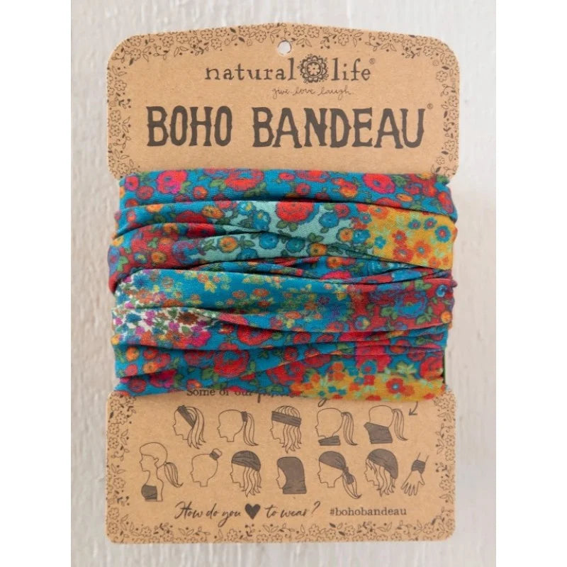 Boho Bandeau Navy Prairie Patchwork