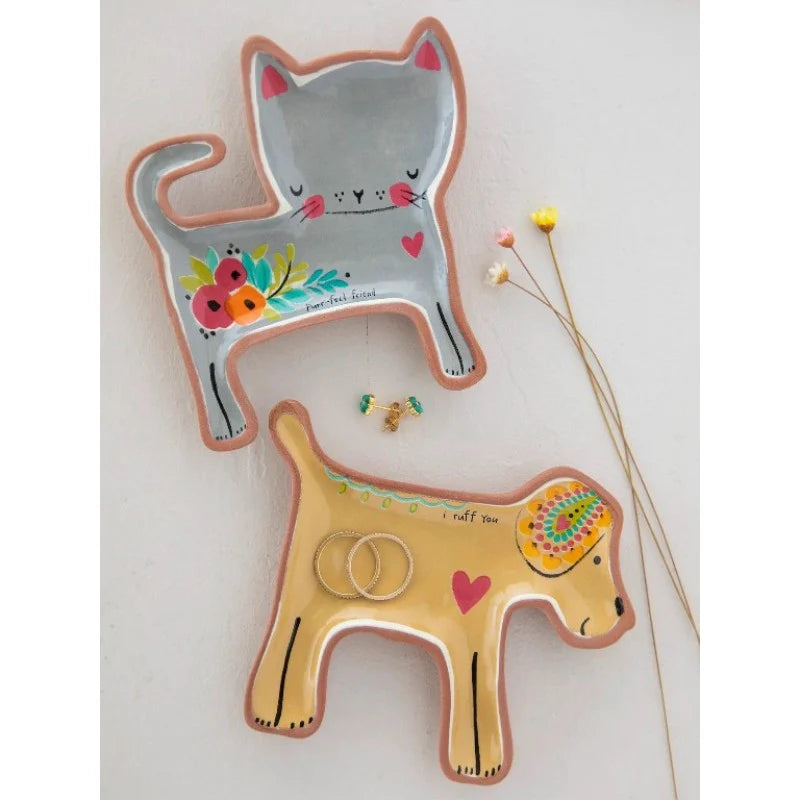 Terracotta Trinket Dish Cat