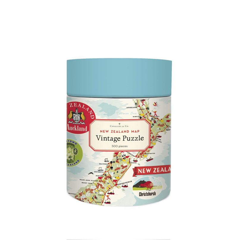 NZ Map 500 Piece Vintage Puzzle