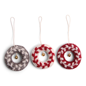 Mini Wreath Ornaments Set of 3