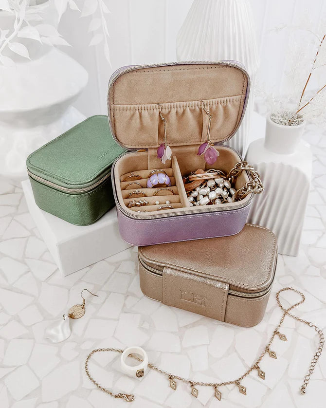 Lola Jewellery Box Metalic Champange
