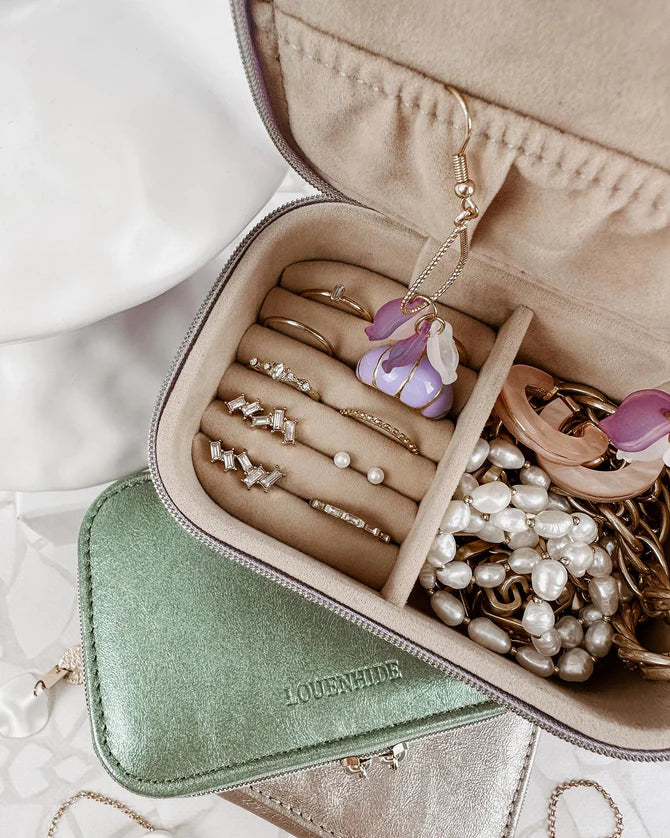 Lola Jewellery Box Metalic Champange