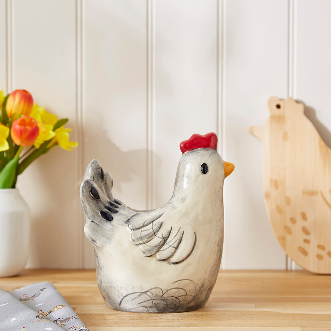 Hen House Lane Chicken Shaped Utensil Pot/Vase