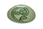 Ponga Frond 3 Dk Green on Light Green 10cm Porcelain Bowl