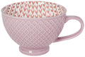 Mauve Stamped Stoneware Mug
