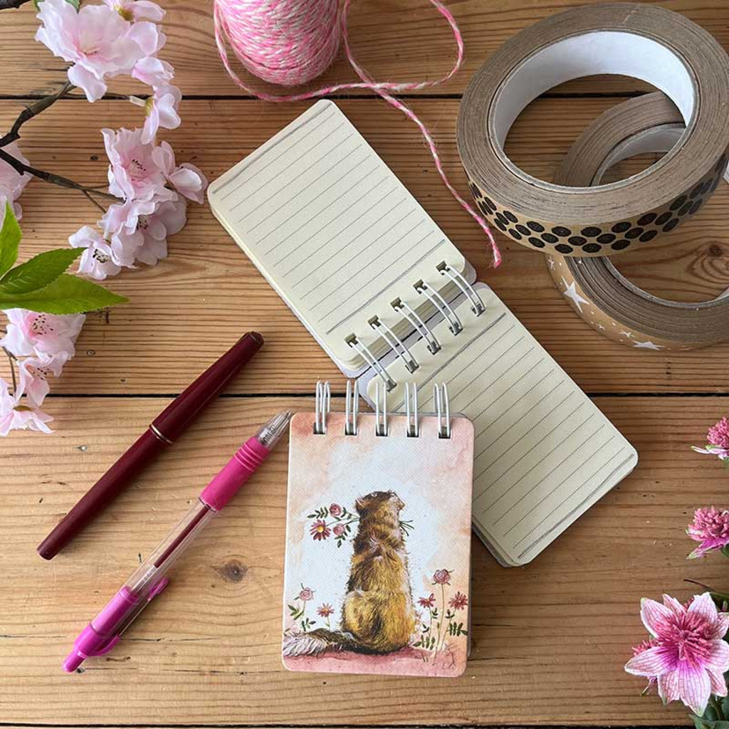 Goldie & Flowers Small Spiral Notebook