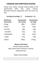 Crackers Ceddar & Poppyseed Wafers 120gm