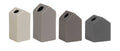 Garden Grey House Mini Vase Set of 4