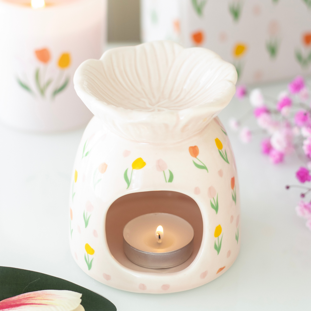 Tulip Print Ceramic Burner