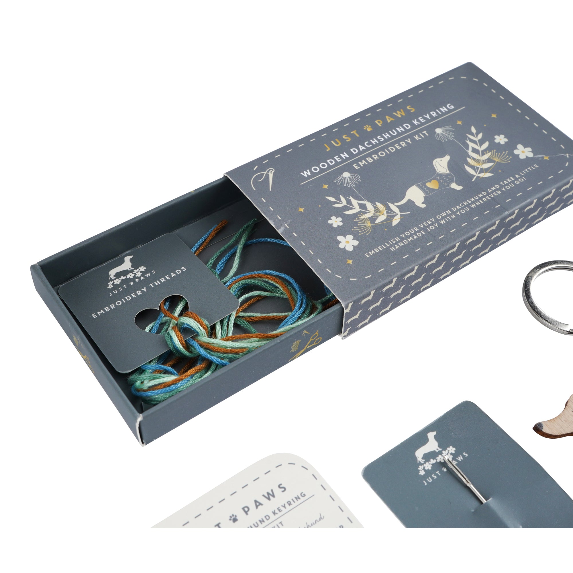 Dachshund Keyring Embroidery Kit