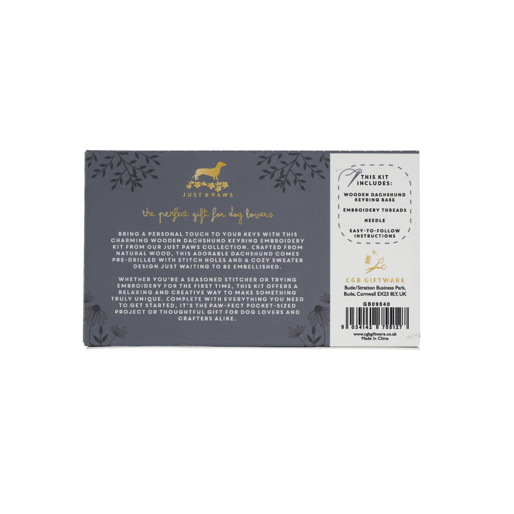 Dachshund Keyring Embroidery Kit