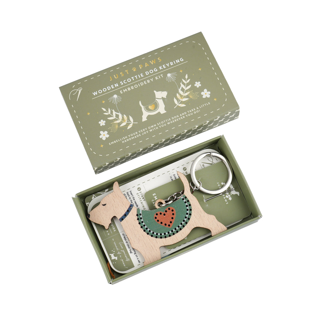 Scottie Dog Keyring Embroidery Kit