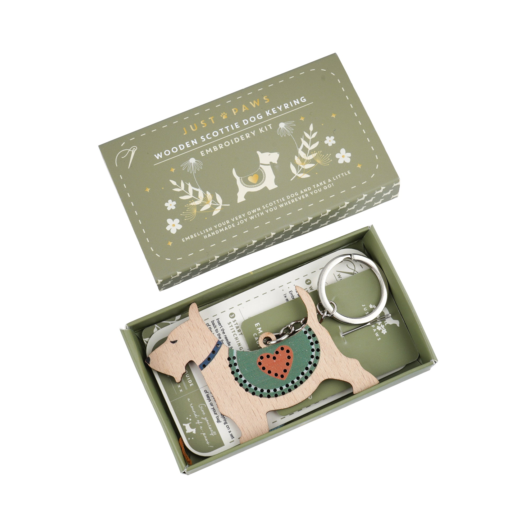 Scottie Dog Keyring Embroidery Kit