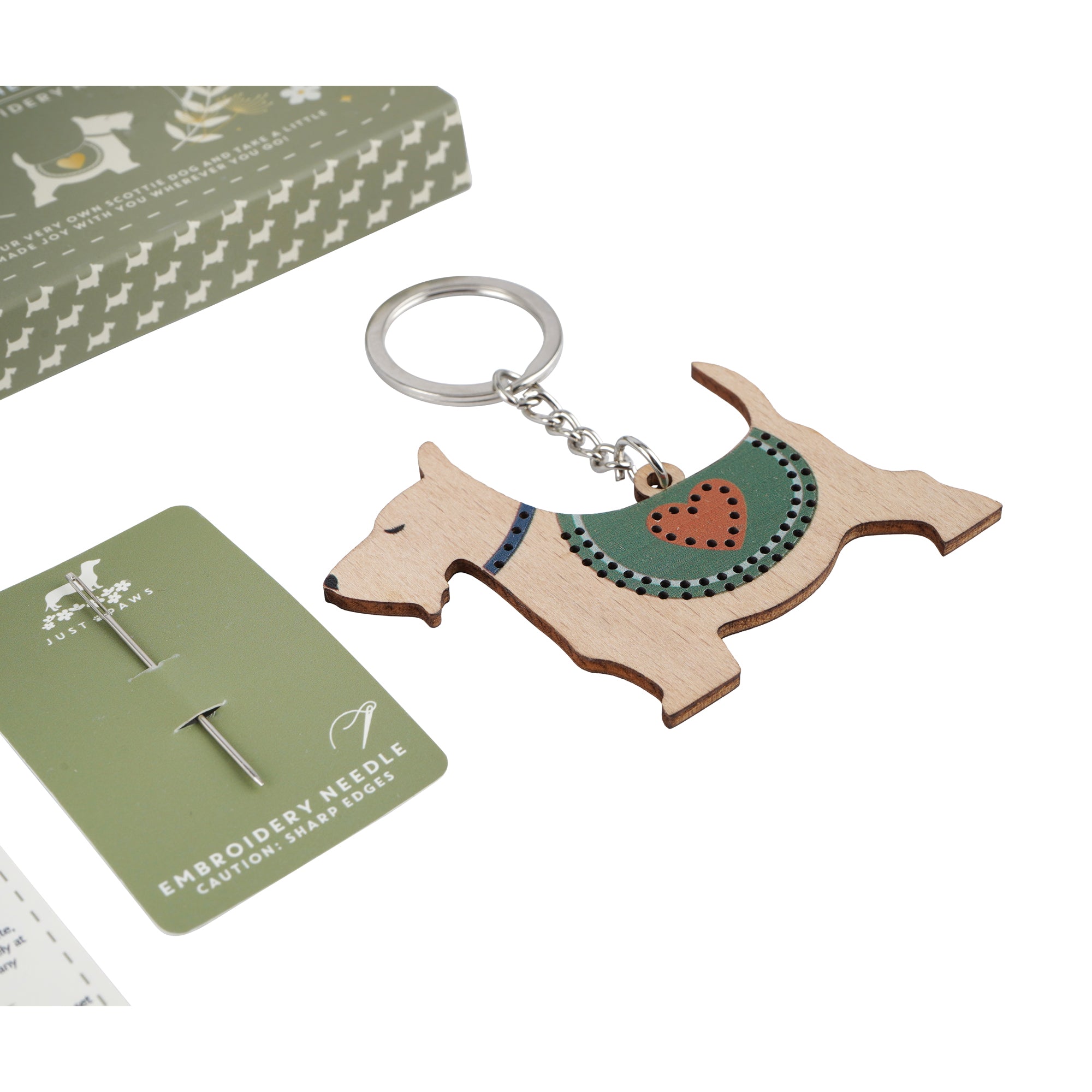 Scottie Dog Keyring Embroidery Kit