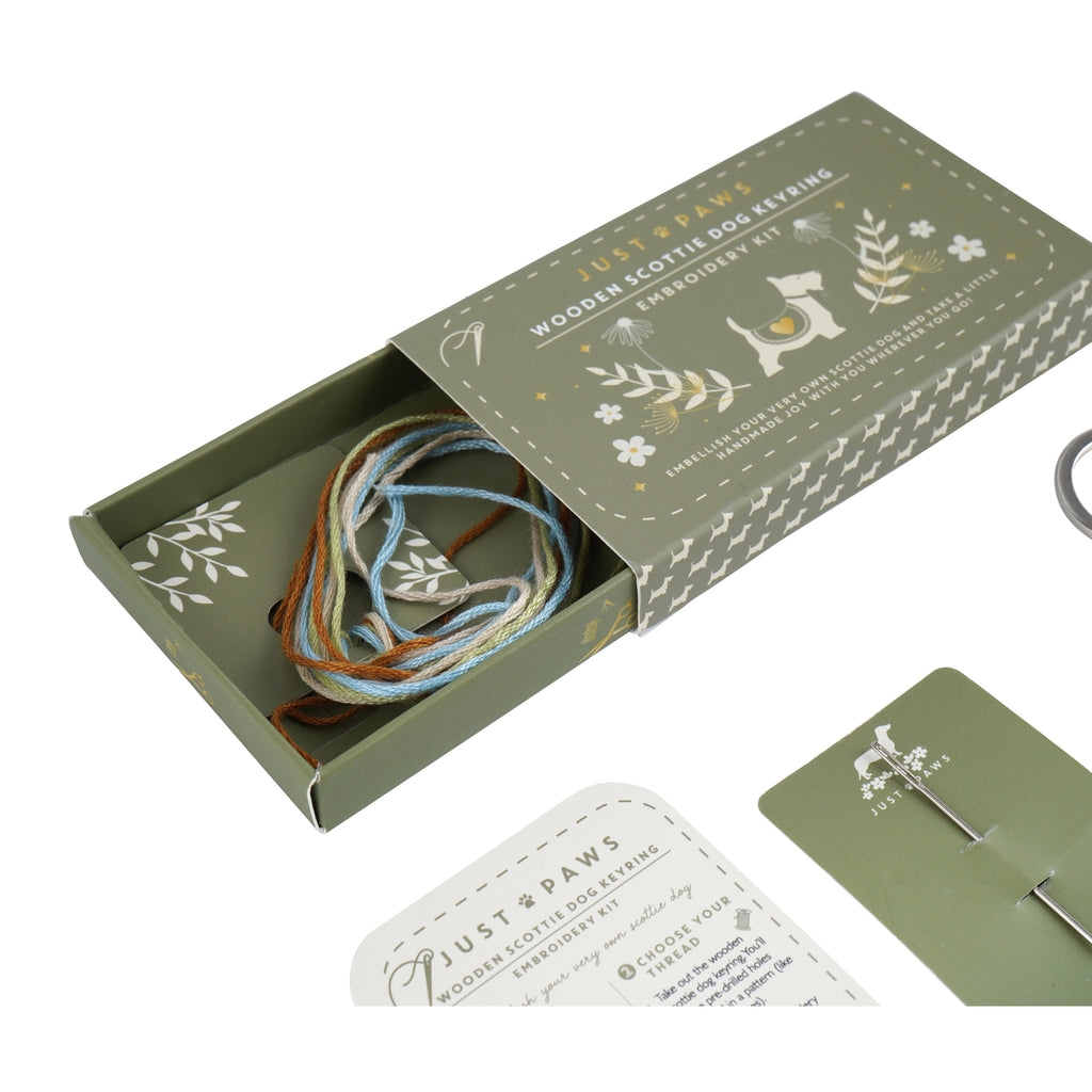Scottie Dog Keyring Embroidery Kit
