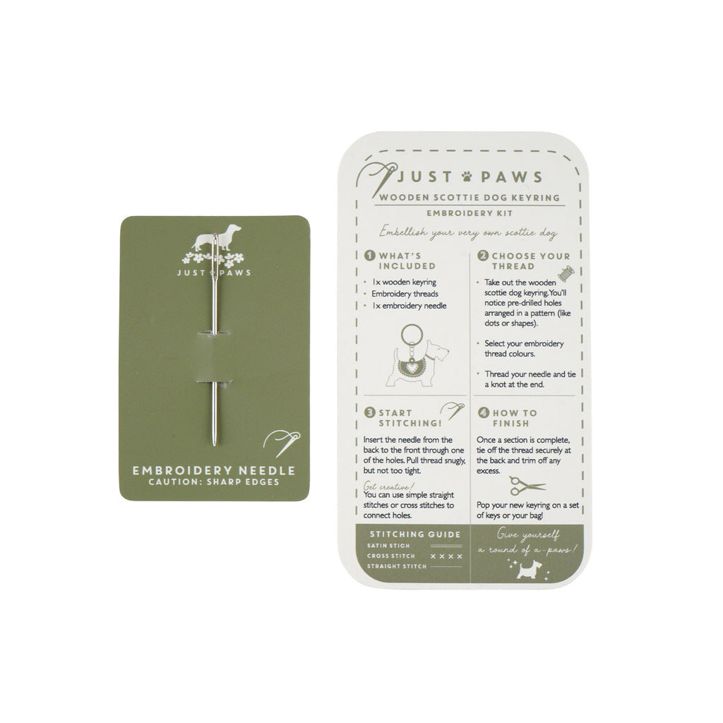 Scottie Dog Keyring Embroidery Kit