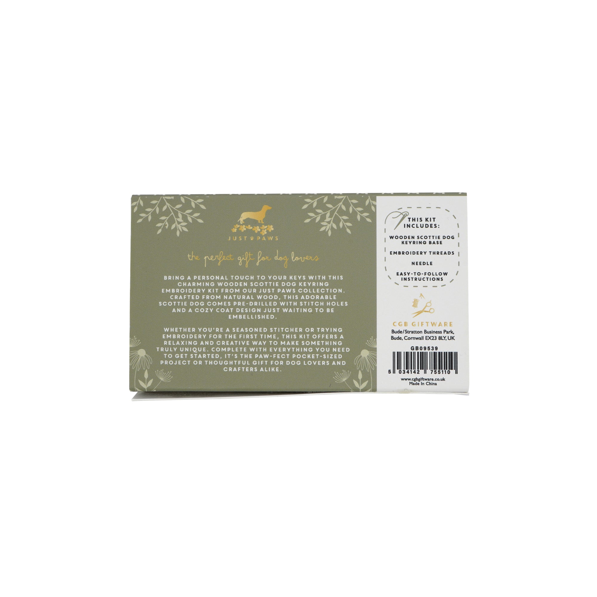 Scottie Dog Keyring Embroidery Kit