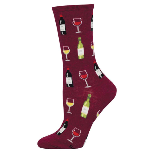 W Fine Wine Red Heather Sock