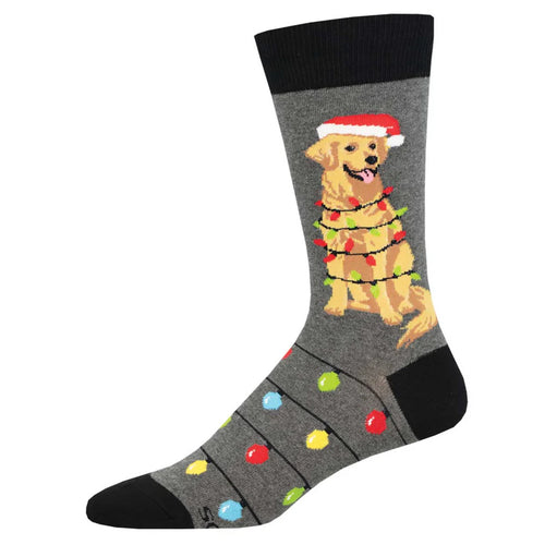 M Dog Gone Lights Charcoal Heather Socks