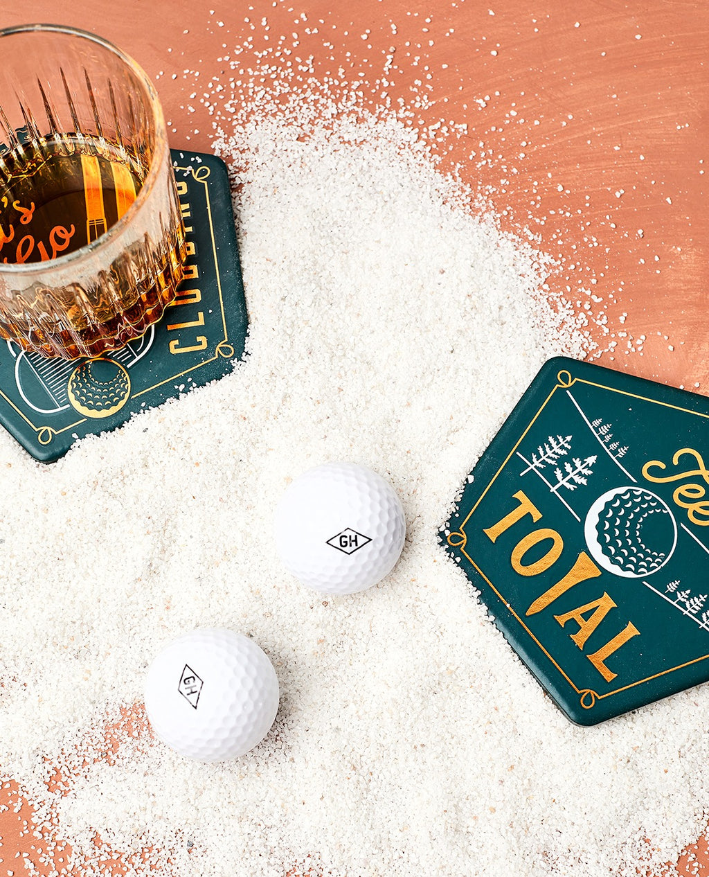 Ceramic Golf Coasters Set of 4