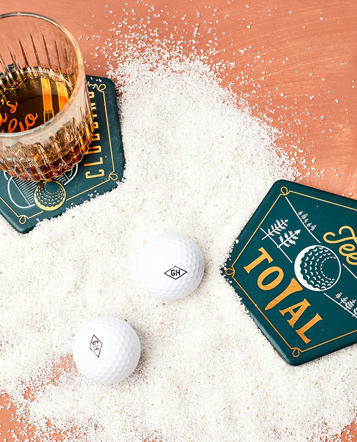 Ceramic Golf Coasters Set of 4