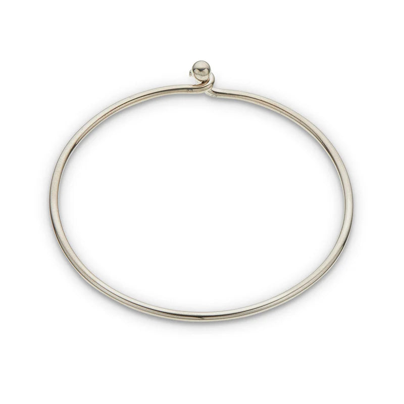 Sterling Silver Fine Opening Bangle