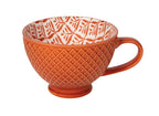 Copper Leaves Latte Stoneware Mug