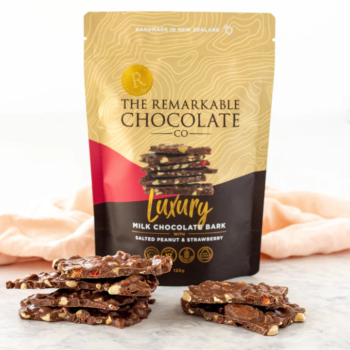 Remarkables Chocolate Salted Peanut & Strawberry Bark
