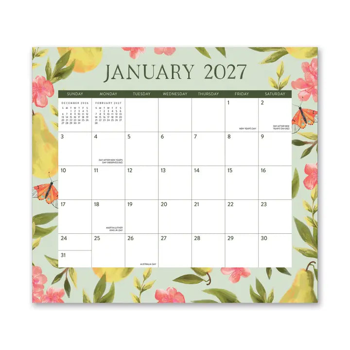 Fruit & Flora 2027 Magnetic Monthly Pad