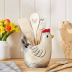 Hen House Lane Chicken Shaped Utensil Pot/Vase