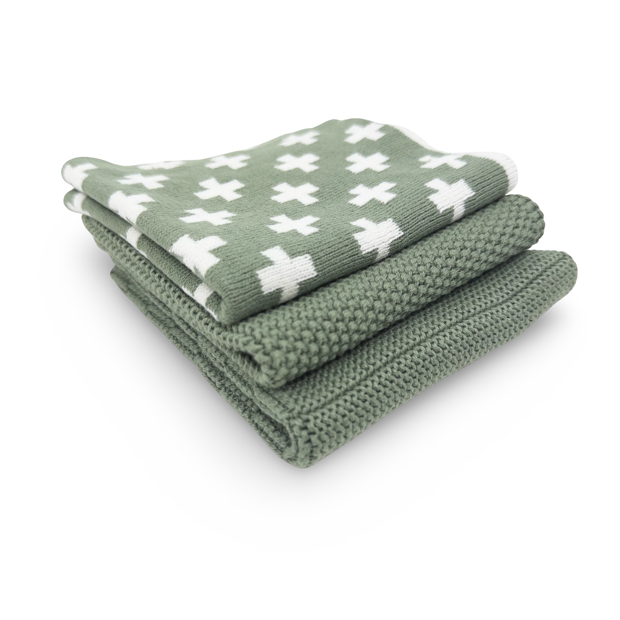 Ecovask Dishcloth 3piece Sage