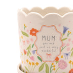 Love Life Planter with tray Mum