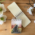 Cat in the Poppies Small Spiral Notebook