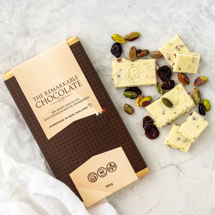 Remarkable White Chocolate Pistachio & Cranberry Block