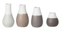 Grey Mini Pastel Vases Set of 4