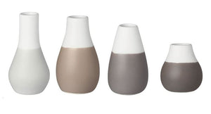Grey Mini Pastel Vases Set of 4