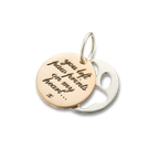 Paw Prints on my Heart Slider Charm Sterling Silver & Bronze