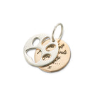 Paw Prints on my Heart Slider Charm Sterling Silver & Bronze