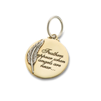 Feathers Appear Charm Sterling Silver & Brass