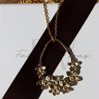 Steel Me Stainless Yellow Gold Flower Necklace 85cm