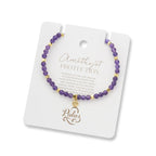 Amethyst Aura of Gold Gem Bracelet