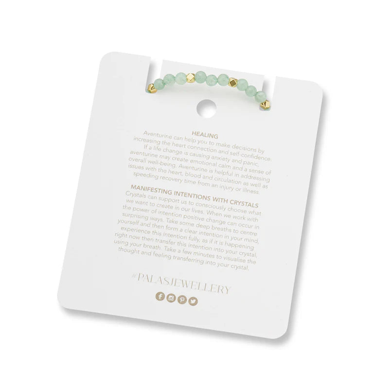 Aventurine Aura of Gold Gem Bracelet