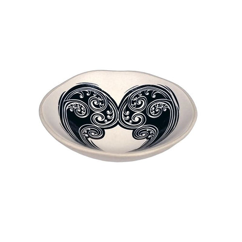 Aroha Fern Black & White 7cm Bowl