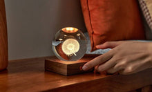 Load image into Gallery viewer, Walnut Dandelion 3D Laser Light