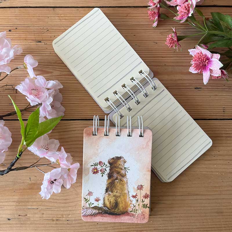 Goldie & Flowers Small Spiral Notebook