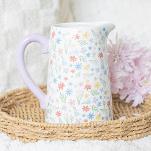 Spring Floral Print Flower Jug